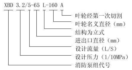 XBD-L立式消防泵型号意义