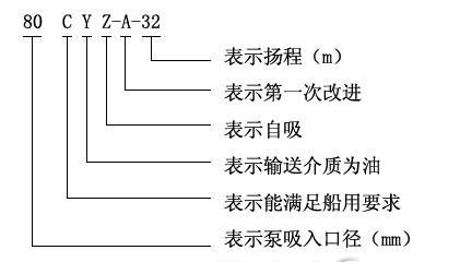 CYZ-A型自吸油泵型号意义