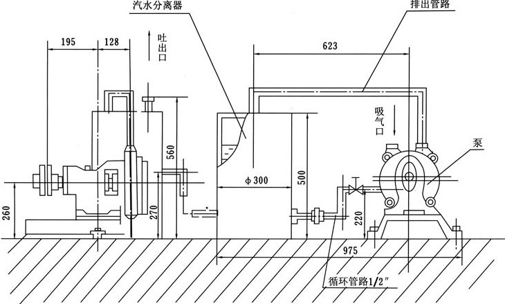 SZB型水环式真空泵安装图