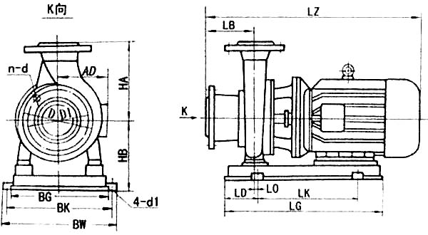 XBD-L立式消防泵结构示意图